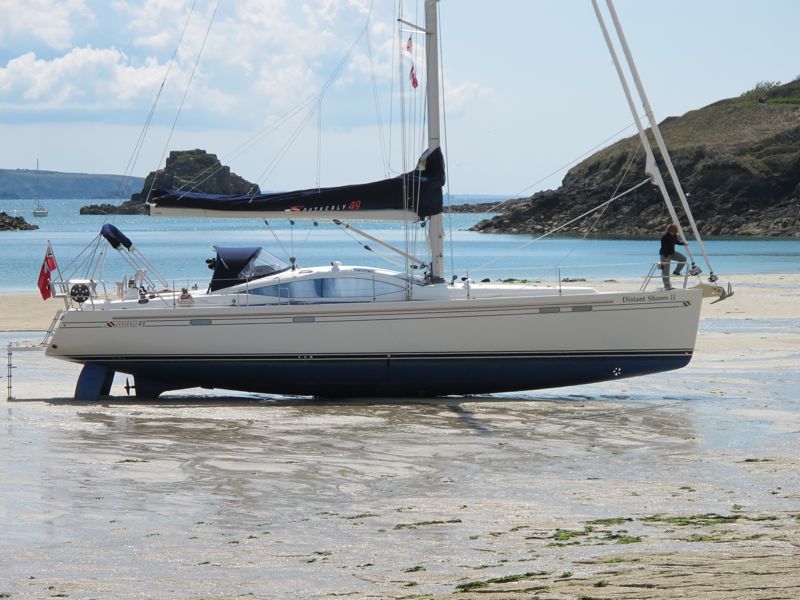 southerly 49 sailboat aground
